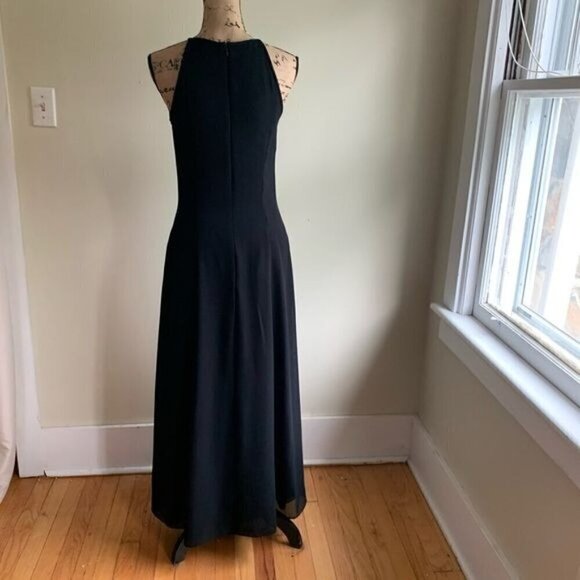Scott McClintock black maxi dress size 8 sleeveless - Picture 3 of 12
